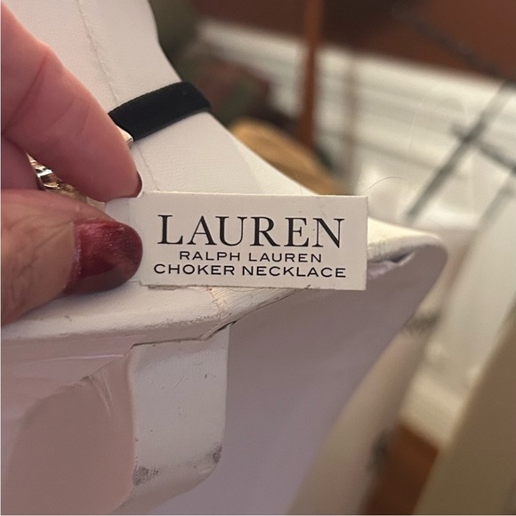 Ralph Lauren Black Velvet Choker with Pearl Accents - Picture 5 of 6